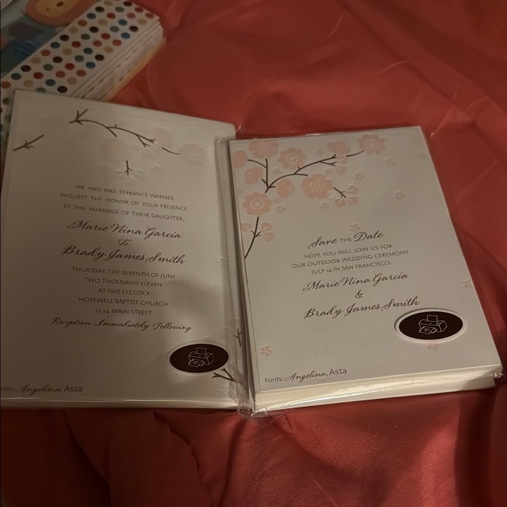 Elegant Floral Wedding Invitations